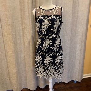 Ralph Lauren flower embroidered cocktail dress